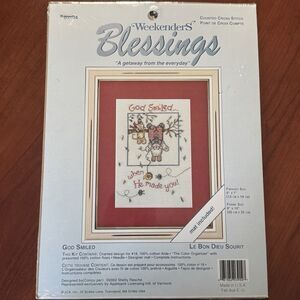 Weekenders Blessings God Smiled When He Made You Counted Cross Stitch Pattern